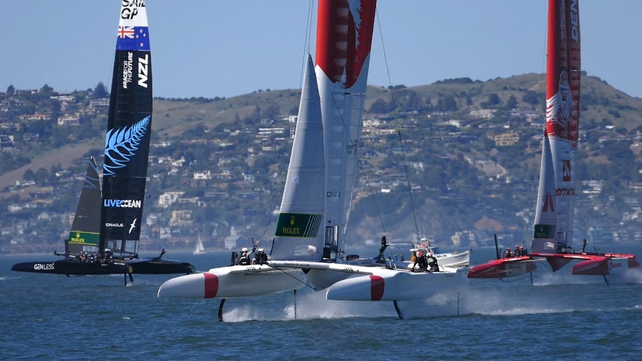 Sail GP San Francisco 2022 Practice footage by John Navas Catamaran