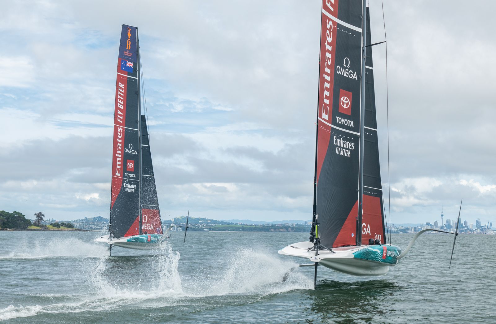 AC37: Emirates Team New Zealand begin Two Boat Testing - Catamaran ...